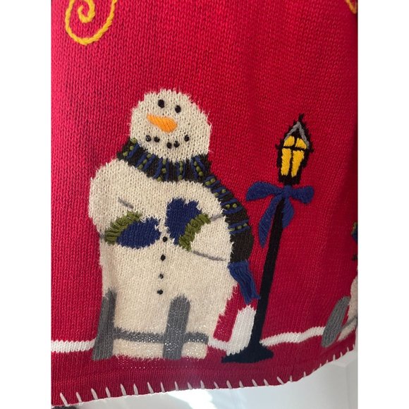 The Quacker Factory Holiday Christmas Cardigan Sweater Size S - Picture 4 of 9